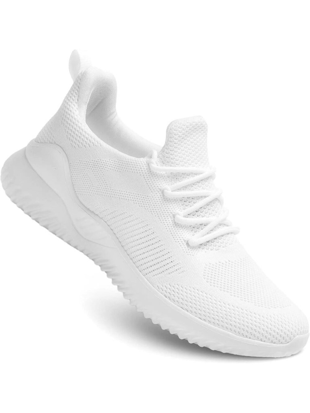 Men's White Ultra Light Breathable Casual Non Slip Running Mesh Sneakers